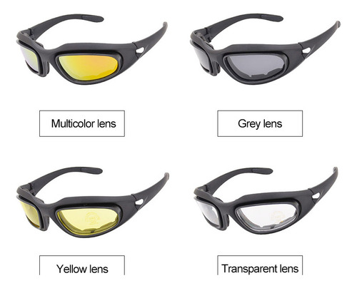 Kit De Gafas Y Gafas, Lentes De Tiro, 4 Polarizadas