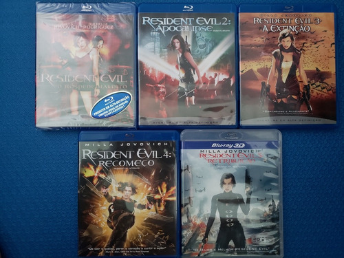 Coleção Blu-ray Resident Evil 1, 2, 3, 4 E 5