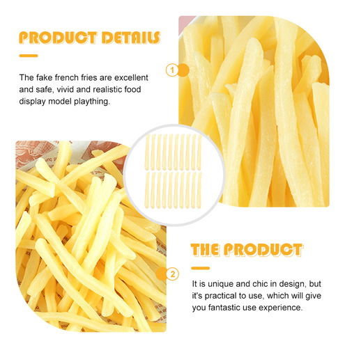 Simulação Realista De 20 Unidades De Batatas Fritas Falsas