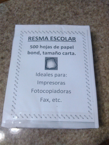 Resmas Tamaño Carta