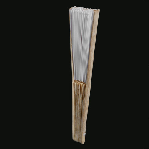 Abanico De Mano De Tela De Color Blanco De 21 Cm Por Lote, A