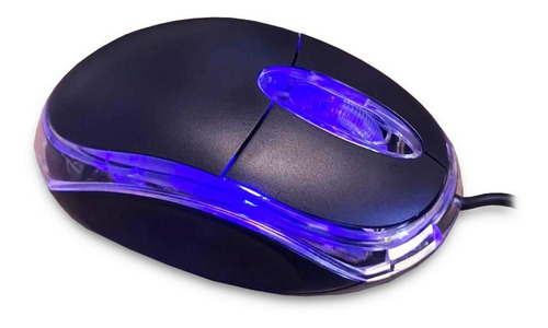 Mouse Mini Usb Fio 1000dpi Led Azul Novo Retire Sp