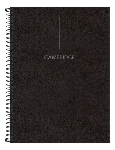 Caderno Executivo Tilibra Cambridge Universitário Espiral 80 Folhas Preto