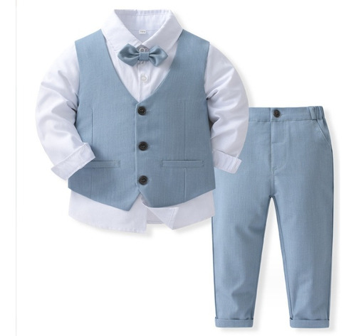 Conjunto Formal Niños Fiesta Larga 4 Piezas .