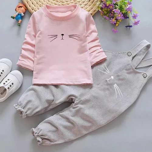 Ropa Niña Conjunto Jardinera Blusa Vestuario Infantil Niña