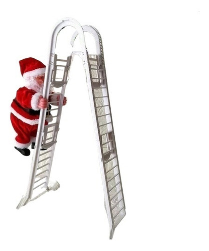 El Muñeco De Papá Noel Sube La Escalera Musical Con Movimien