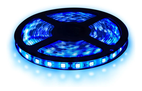 Fita Led 5050 5 Metros C/silicone Ip65  Azul