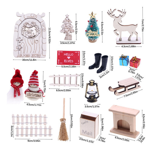 Miniset De Adorno Navideño Con Diseño De Casa De Bebé, Con E