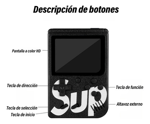 Consola De Juegos Retro Mini Portátil Y Para Tv Clásicos Sup