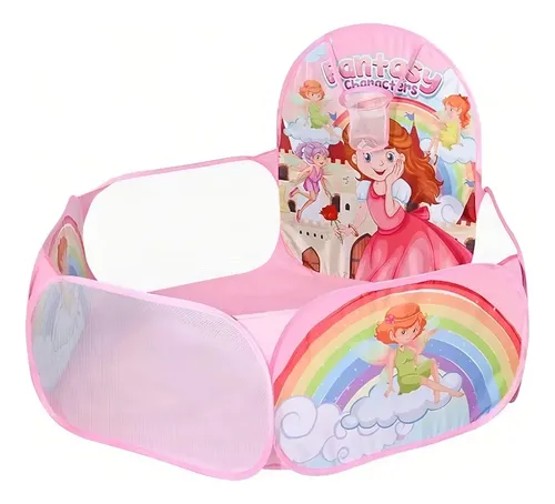 Piscina de Bolinhas Infantil com Cesto de Basquete e Bolsa