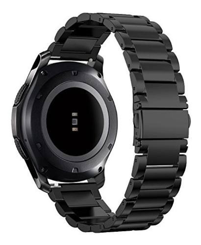 Imagem 2 de 5 de Pulseira Em Aço Inoxidável P/ Samsung Galaxy Gear S3 - Preta