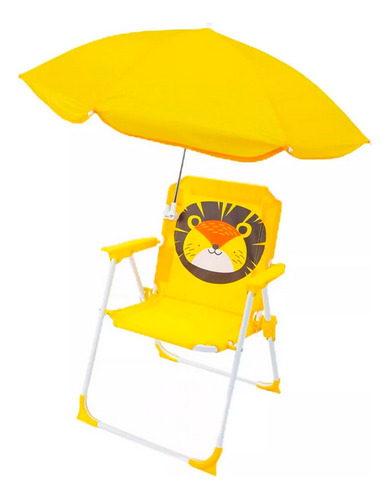 1 Sillita Plegable Infantil Con Sombrilla Diseño Animalitos
