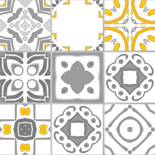 Imagem 4 de 5 de Adesivo De Azulejo Cinza Vigo 15x15 Cm Com 36un
