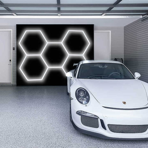 Lámpara De Techo Led Hexagonal 6500k Blanco Frío