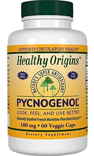 Pycnogenol  Antioxidante100 Mg, Healthy Origins  60 Unidades Sabor Sin Sabor