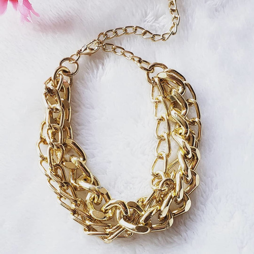 Pulseira Feminina Elos Dourado