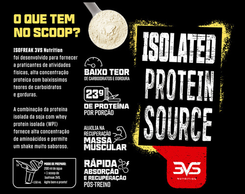 Whey Isolado Isofreak 900g Sabor: Baunilha - Fórmula Avançada Com 23g De Proteína Por Dose