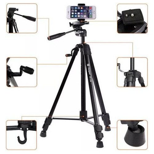 Trípode De Metal Para Cámara Y Celular 1.5m 3366 *itech Shop