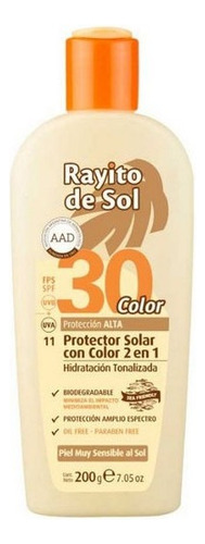 Rayito De Sol Protector Solar Con Color 2 En 1 Fps 30200 G