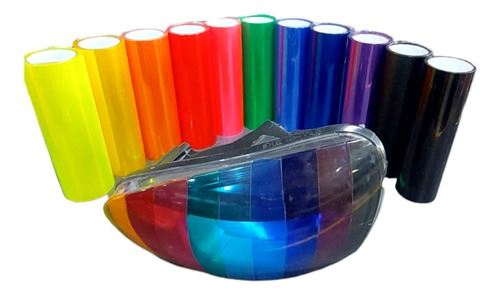 Vinilo Transparente De Color (rollo De 10mt X 30cm) Polgraf