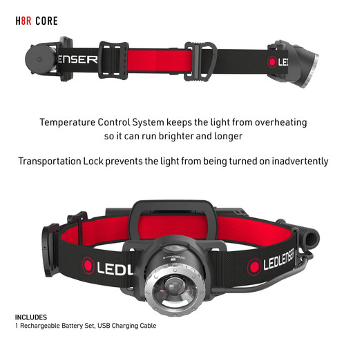 Ledlenser, H8r Ligera Multipropósito Ligero Recargable Cosco