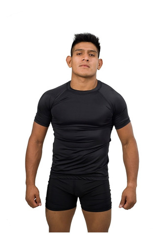 Rashguard Mmachines Lycra Compresion Rash Ss Bjj Mma Talla L