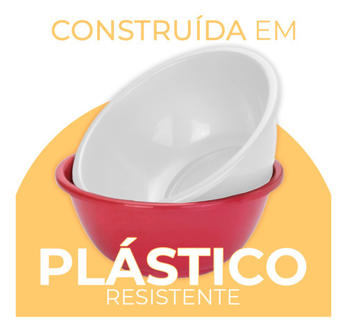Tigela Redonda Saladeira Colorida Com 8,5 Litros Multiuso