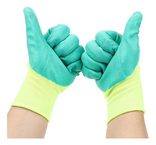 3 Pares Guantes De Trabajo Seguridad Antideslizantes Nitrilo