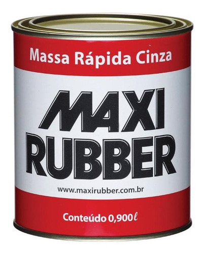 Massa Rápida Automotiva Cinza Maxi Rubber 1,25 Kg