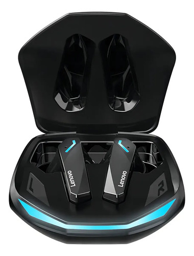 Fone Sem Fio Lenovo Gm2 Pro 5.3 Bluetooth - Touch - Gamer Preto Luz Azul