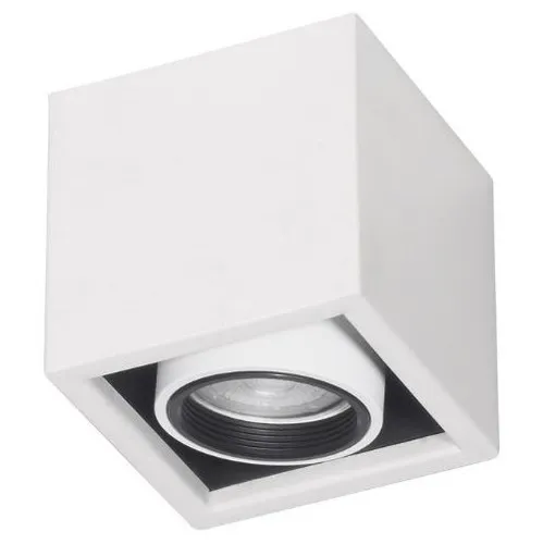 Plafon Techo Anton 1 Luz Gu10 Aluminio/acero Blanco..