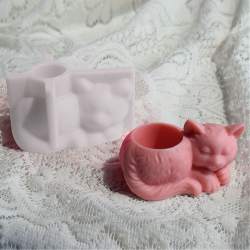 Vaso De Flores Suculentas Para Gatos, Moldes De Silicone, Re