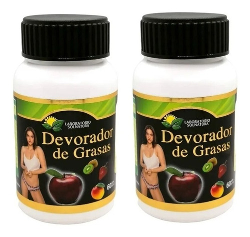 2 Frasco Devorador De Grasas 120 Capsulas 500mg 