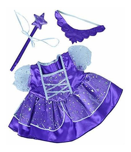 Vestido De Princesa De Hada Púrpura Con Varita La Ropa De O