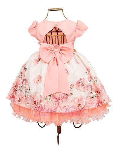 Imagem 2 de 2 de Vestido Luxo Festa Infantil Tema Jardim Encantado Ref 1912