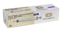 Comprar 50 Seringas De 20ml Sem Agulha Bico Luer Slip Descartável
