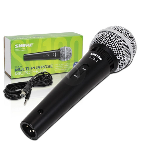 Micrófono Shure Sv100 Vocal Cardioide C/cable Xlr A 1/4plug