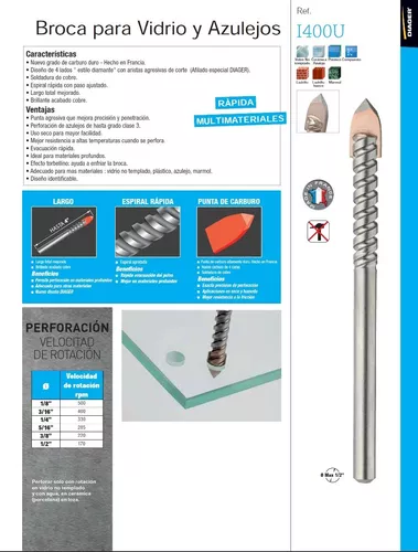 broca rotación porcelánico 6mm