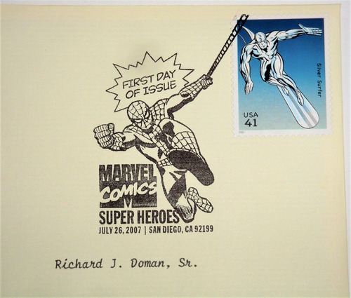 Silver Surfer Estampilla Dorada Edicion Limitada U S P S (Usado)