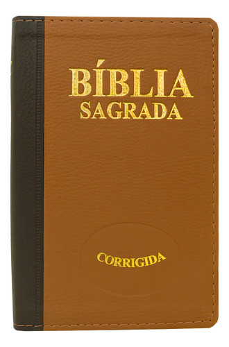 Bíblia Sagrada Rc Slim - Luxo Bicolor Marrom Escuro E Marrom Claro: Corrigida, De João Ferreira De Almeida. Única, Vol. Único. Editorial Edifique, Capa Mole, Edição 1a Edição Em Português, 2024