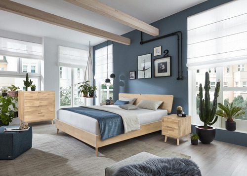 Imagen 1 de 5 de Cama Doble De Madera Maciza 100% Flormorado Ref: Maciza40