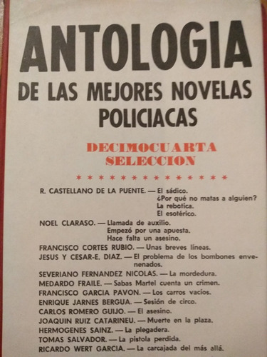 Antología De Las Mejores Novelas Policiales -