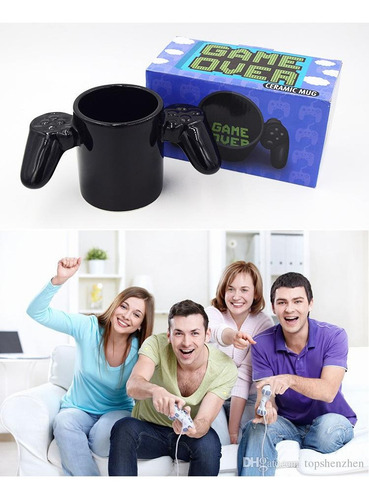 10 Tazas Gamer De Ceramica Game Over Control Grat Color Negro
