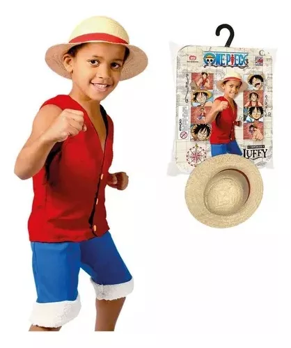 Fantasia Luffy One Piece C/ Chapel Traje Infantil P M G