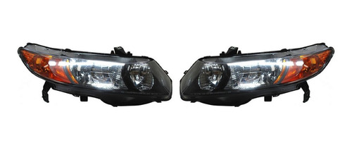 Par Faros Honda Civic 2006 Al 2009 2p Coupe Tyc