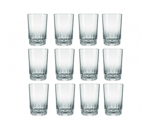 12x Vaso Vidrio Agua 240 Ml Vega 