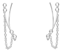 Comprar Caravanas Trepadoras Con Cadenita En Plata 925 Inspira Joyas