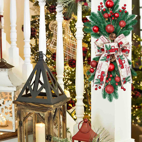 Botín De Navidad 61 Cm Forma De Lágrima Con Adornos Navideño