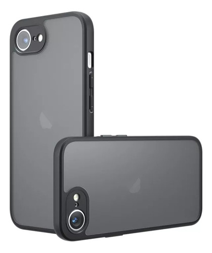 Capa Preta Fosca À Prova De Choque E Durável Para iPhone 16e