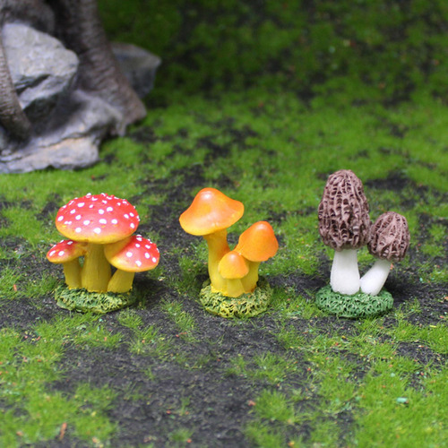 Conjunto De 6 Mini Figuras De Jardín En Resina Para